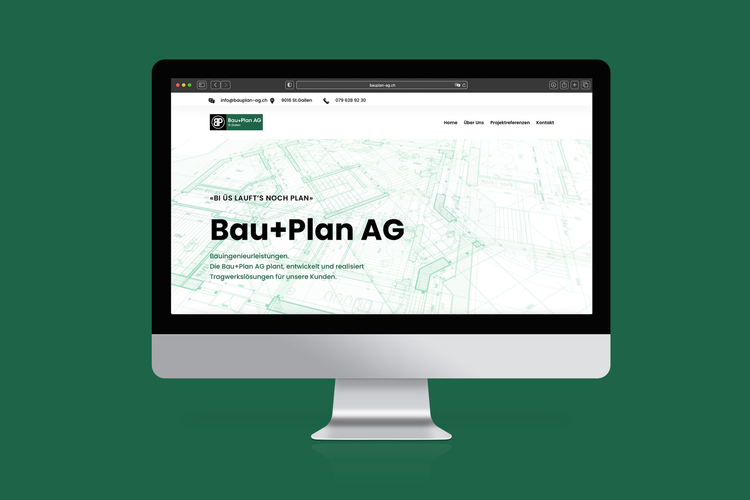 MMGD: Web-Auftritt für die Baubranche Bau + Plan AG