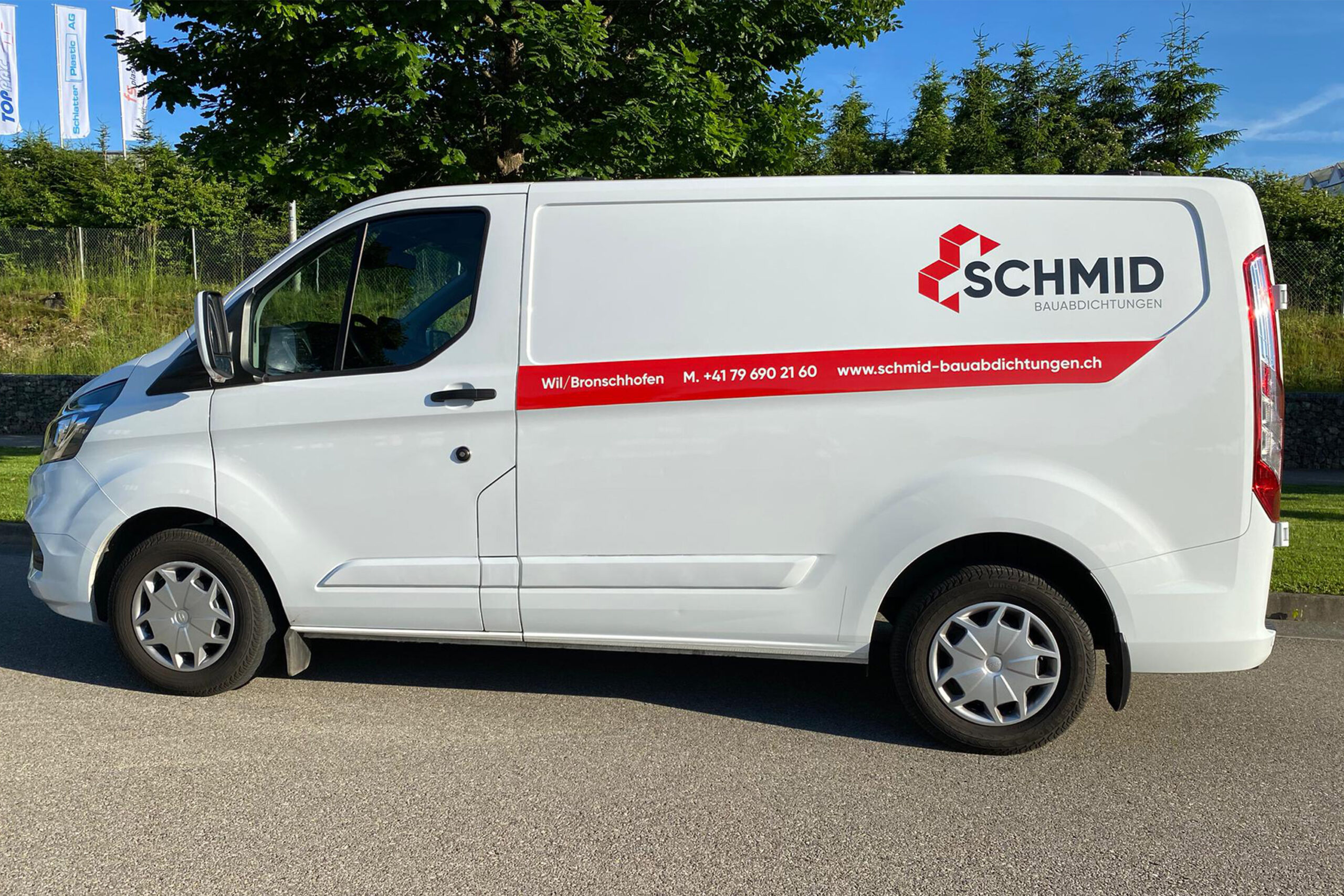 MMGD: Gestaltung Lieferwagen Beschriftung für Schmid Bauabdichtungen GmbH